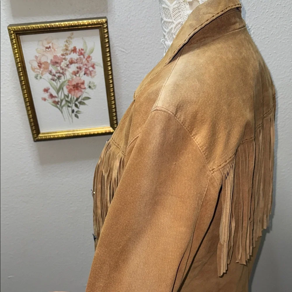Chico's Camel Fringe Utility Jacket - Picture 8 of 10